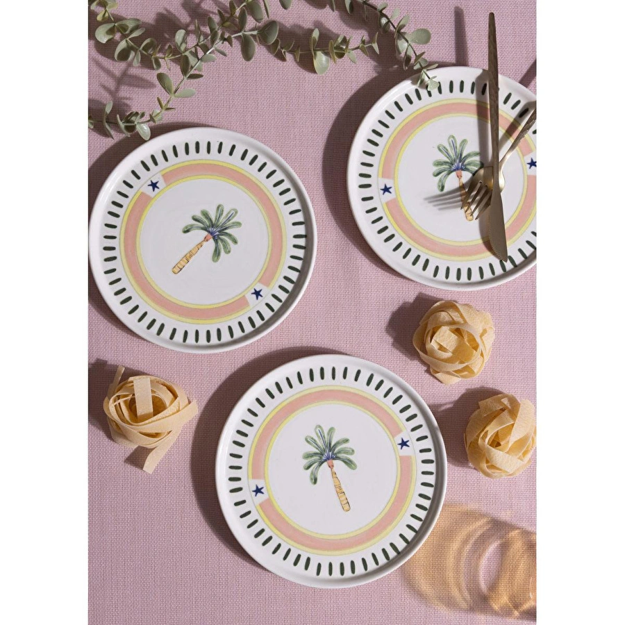 The Mia Italian Summer Pasta Tabağı 6lı Set 19 Cm