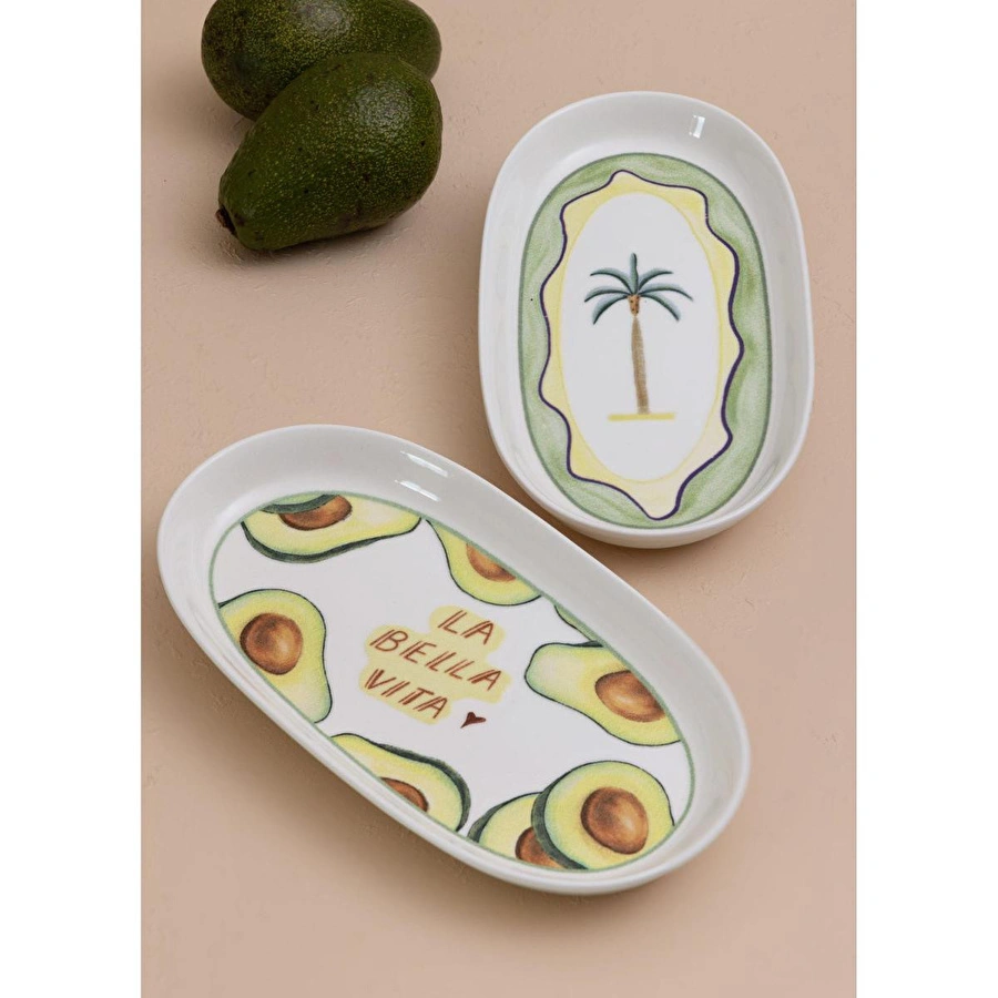 The Mia Italian Summer Oval Servis Tabağı 2li 29 Cm