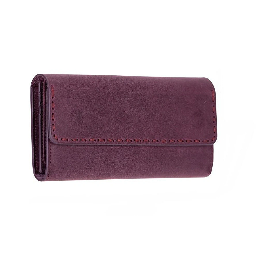 Bloominbag Aura Mulberry Wine Hakiki Deri Telefon Bölmeli Kadın Cüzdanı