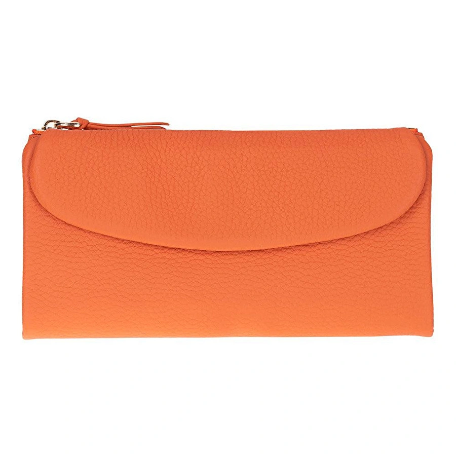 Bloominbag Élia Pebble Orange Large Deri Kadın Cüzdan & Clutch