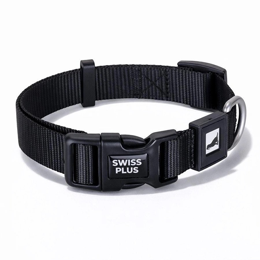 Bloominbag Swissplus Urban Paws Köpek Tasması – Noir Black | Ayarlanabilir, Dayanıklı, Hafif-20mm