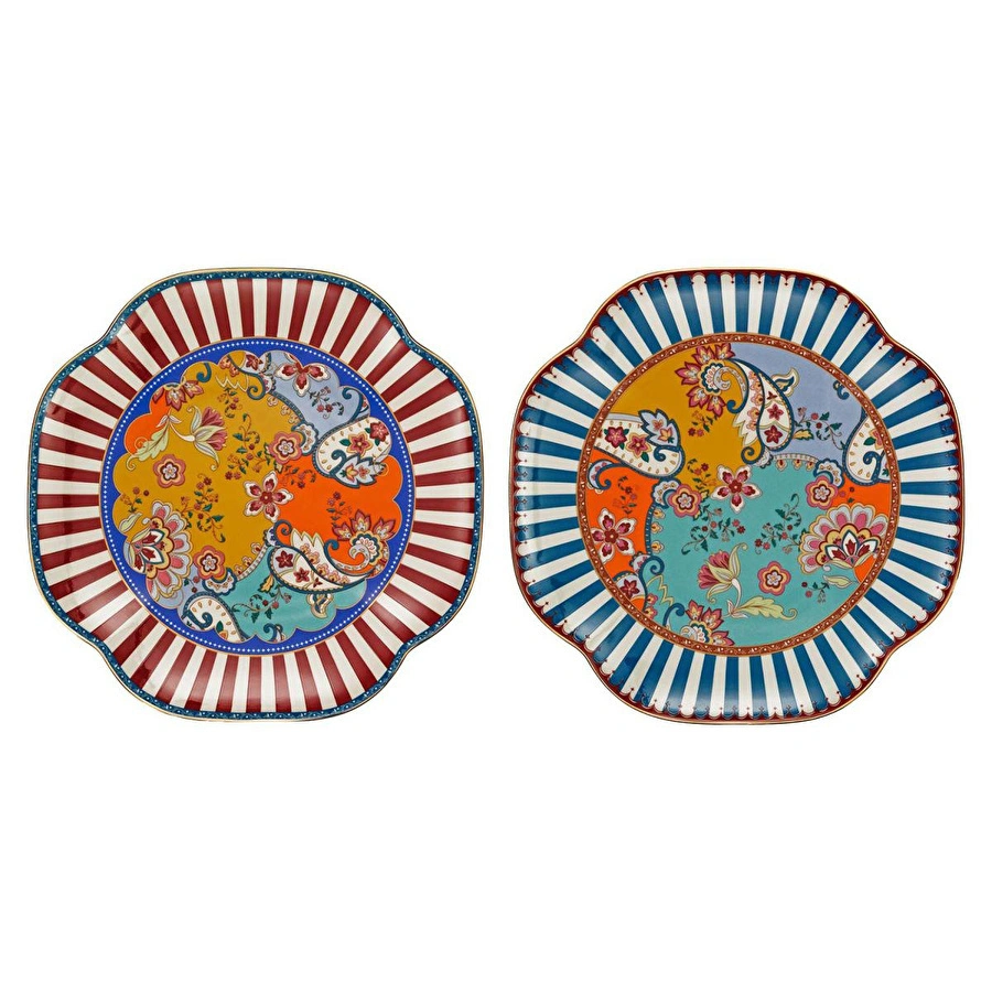 Lucky Art Paisley Bone 27 Cm 2’li Servis Tabağı Seti