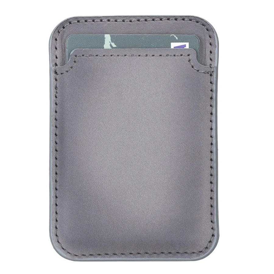 Bloominbag Snapé Stone Gray Mıknatıslı Deri Telefon Kartlık
