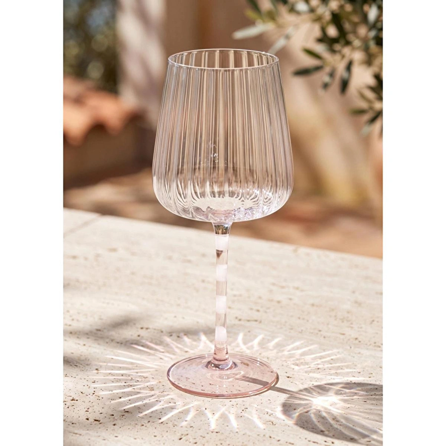 The Mia Şarap Kadehi Pembe Beyaz 600 Ml