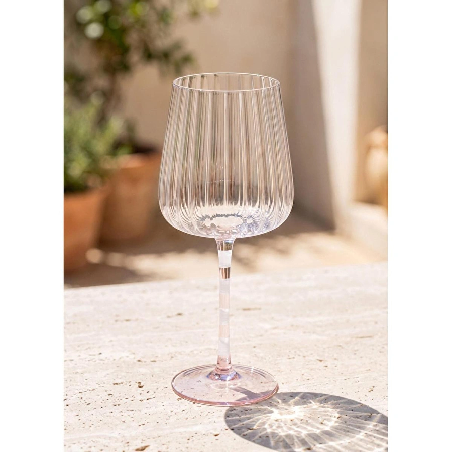The Mia Şarap Kadehi Pembe Beyaz 500 Ml