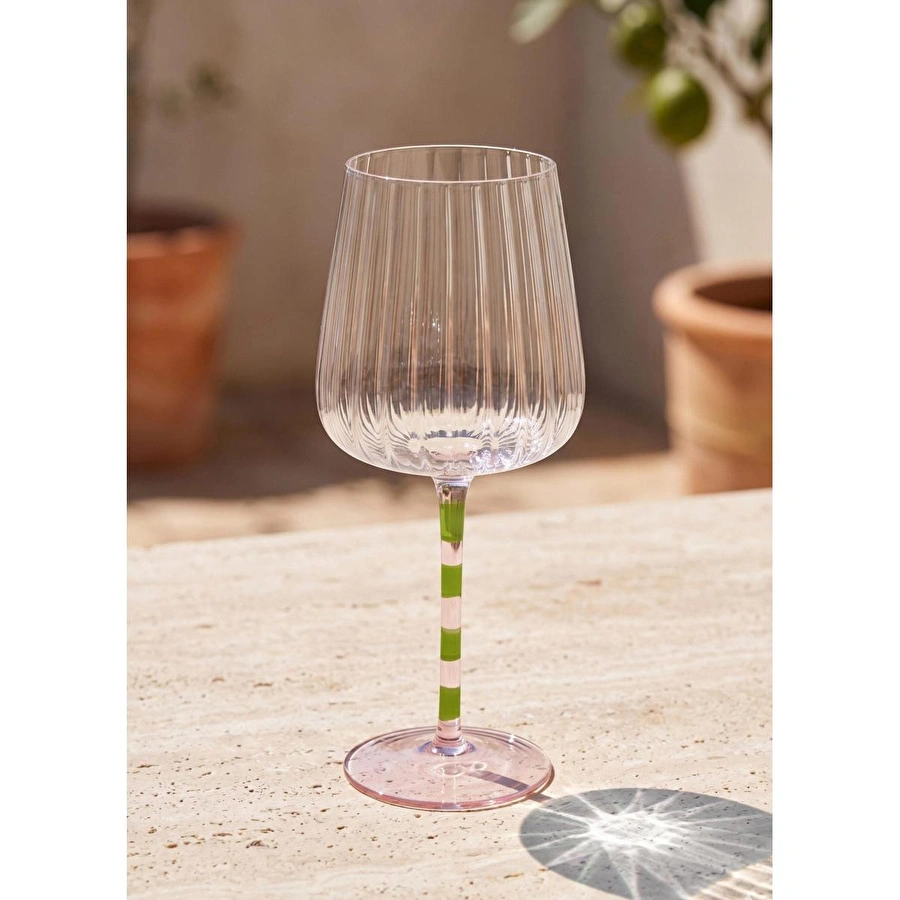 The Mia Şarap Kadehi Pembe Yeşil 500 Ml