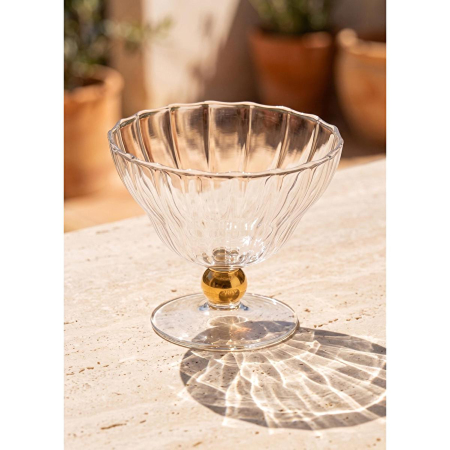 The Mia Cam Dondurmalık Ve Tatlı Sunum Kasesi Gold 240 Ml