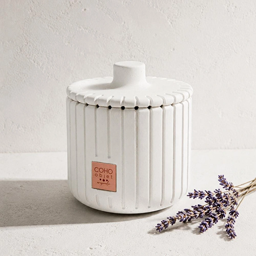 Coho Objet Coho Style Lavender Fields Dekoratif El Dökümü Mum