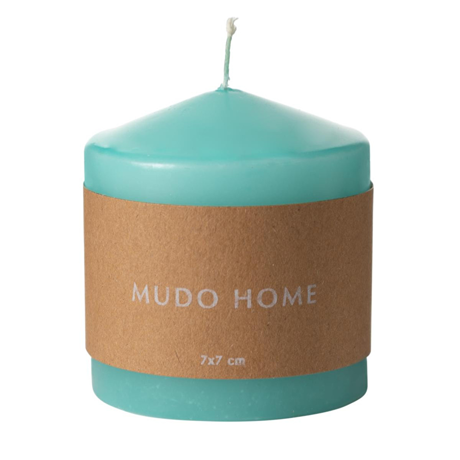 Mudo Home Sütun Mum Mavi̇ 7x7 Cm