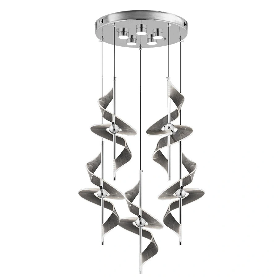 Apliqa Loretta Krom 5li̇ 60 Watt Yuvarlak Led Avi̇ze