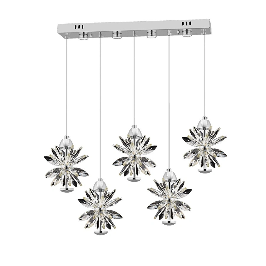 Apliqa Menekşe Krom 5li̇ 74 Watt Sirali Led Avi̇ze