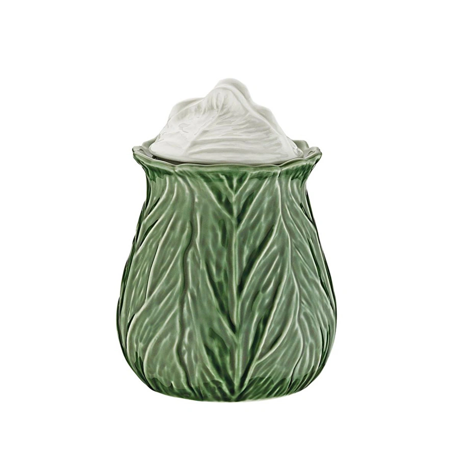 Lucky Art Lefora Porselen Yeşil Kavanoz 14cm