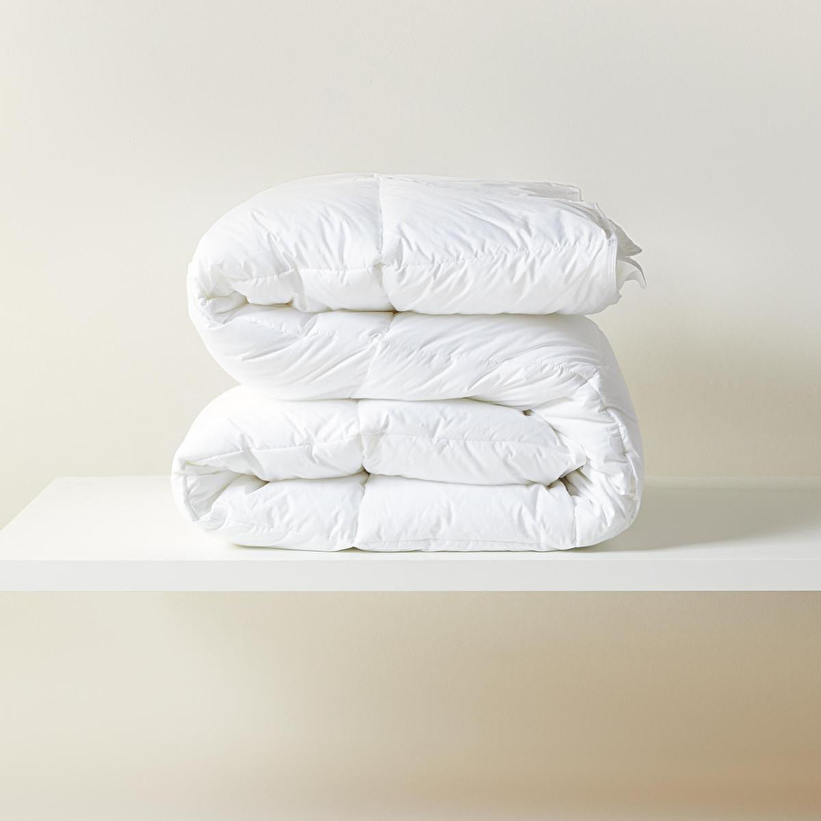 Ocean Home Textile %100 Pamuk Kumaş Kaz Tüyü Konforunda Saten Biyeli Mikrojel Çift Kişilik Yorgan 195 X 215 Cm
