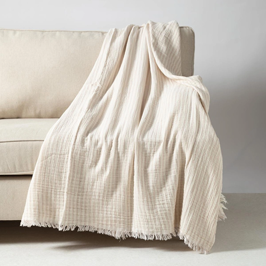 Mudo Home Viola Çi̇zgi̇li̇ Pi̇ke Bej 200x230 Cm