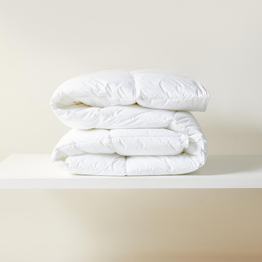 Ocean Home Textile %100 Pamuk Kumaş Kaz Tüyü Konforunda Saten Biyeli Mikrojel Tek Kişilik Yorgan 155 X 215 Cm