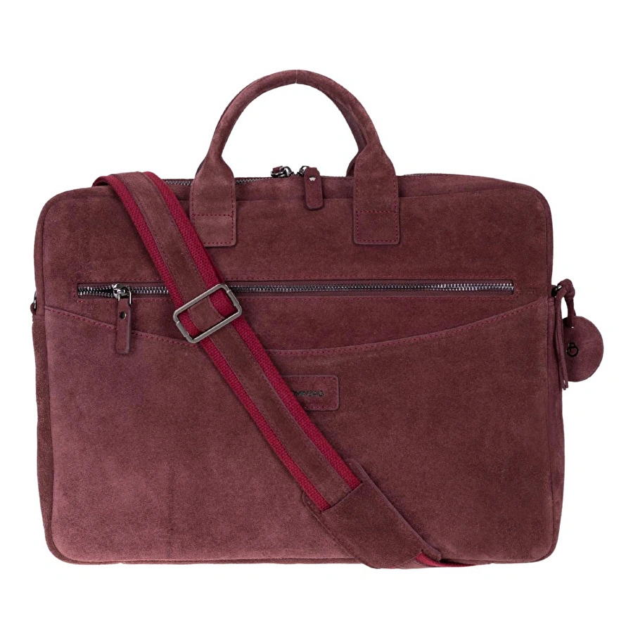 Bloominbag Burgundy Still Hakiki Süet Deri 15-16 Inç Macbook/laptop Çantası