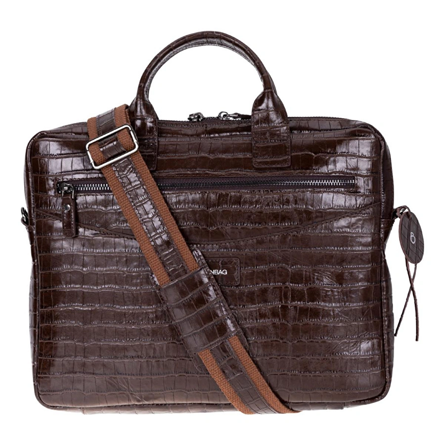 Bloominbag Mocha Croco Hakiki Deri 13-14 Inç Macbook/laptop Çantası