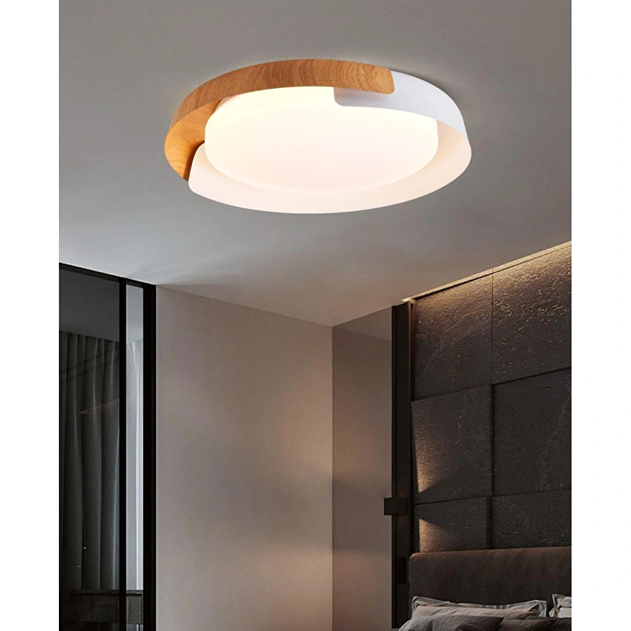 Apliqa Elliot 50'lik 84 Watt Yuvarlak Plafonyer 3 Renkli Led Avize