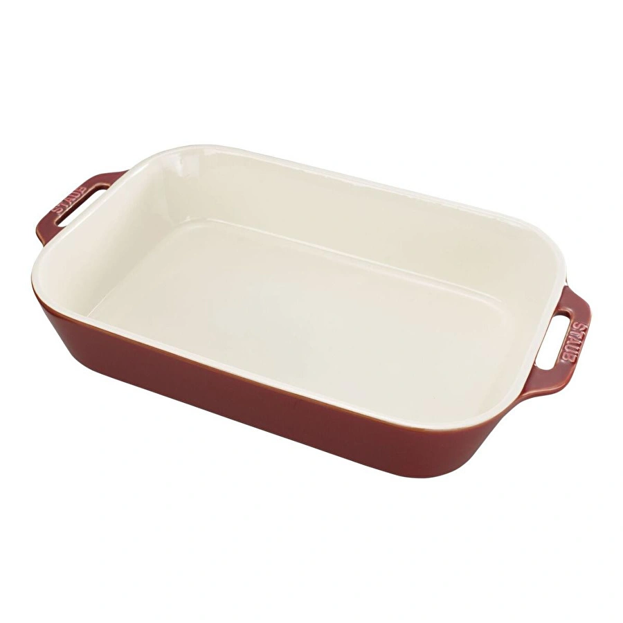 Staub Fırın Kabı, 24 Cm | Antik Bakır | Seramik | Dikdörtgen | Seramik