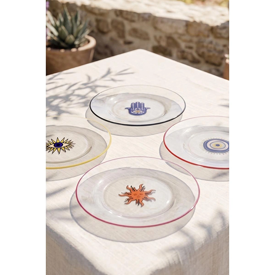 Rakle Fortuna 4'lü Pasta Tabağı Seti 19 Cm