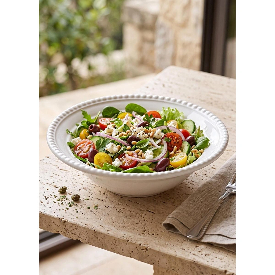 The Mia Grande Salata Kasesi Beyaz 22 Cm