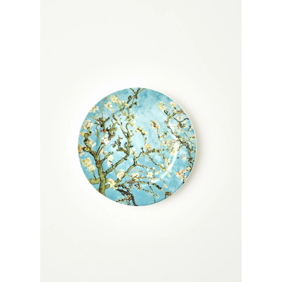 Bella Maison Van Gogh Almond Blossom Porselen Pasta Tabağı Turkuaz (19 Cm) Mavi