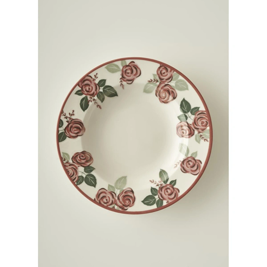Bella Maison Rose Porselen Çukur Tabak (23 Cm) Çok Renkli