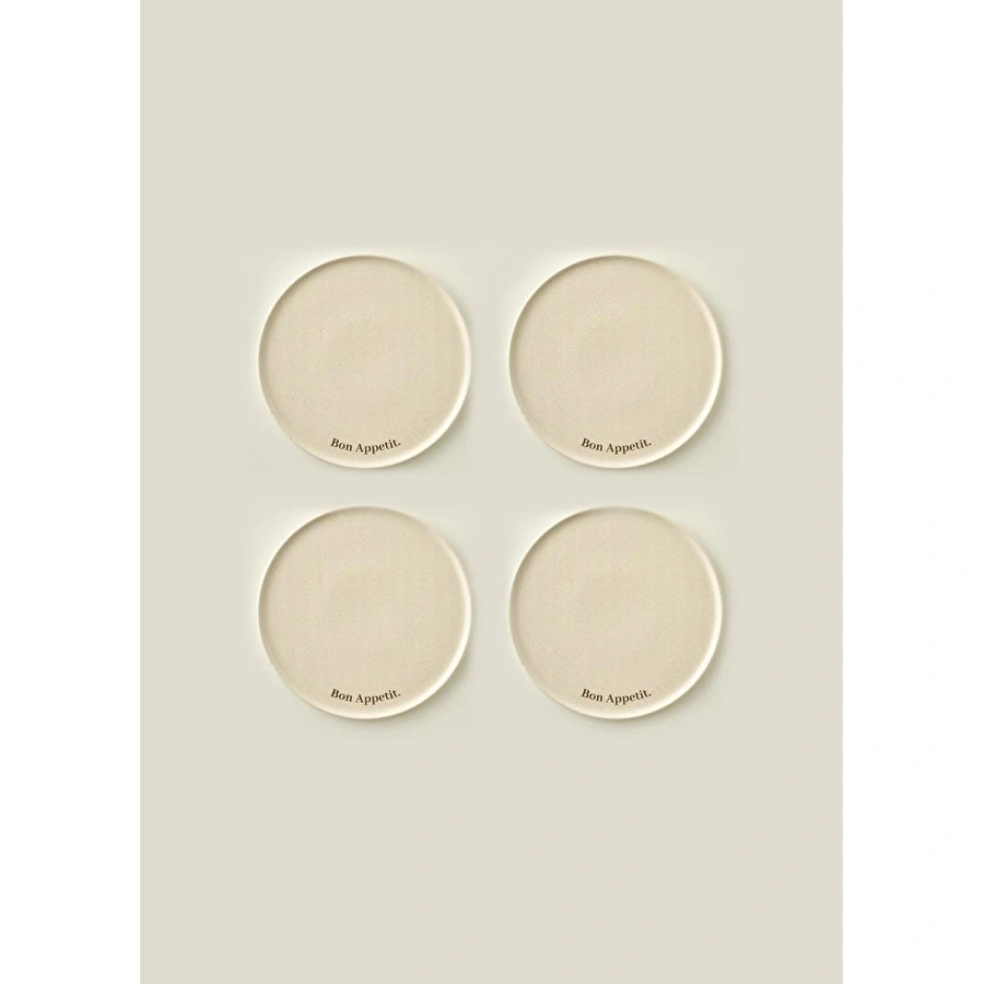 Bella Maison Parisien Porselen Pasta Tabağı 4'lü Krem (21 Cm)