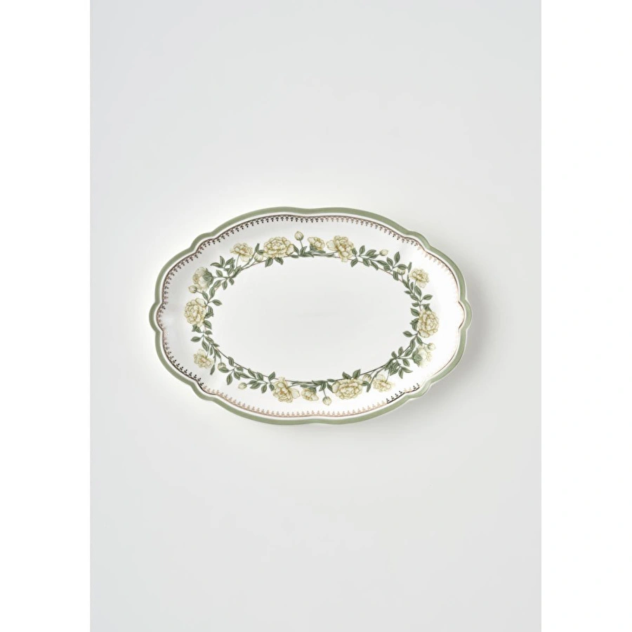 Bella Maison Rebecca New Bone Sunum Tabağı (20x14 Cm) Çok Renkli
