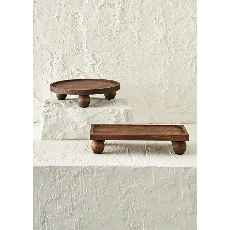 Bella Maison Wooden 2'li Ahşap Sunum Seti Naturel
