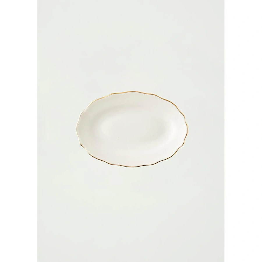 Bella Maison Victoria Porselen Sunum Tabağı Gold (20 Cm) Gold