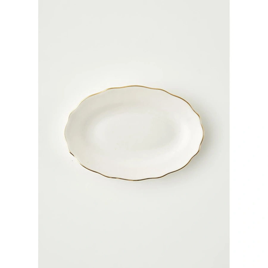 Bella Maison Victoria Porselen Sunum Tabağı Gold (25 Cm) Gold