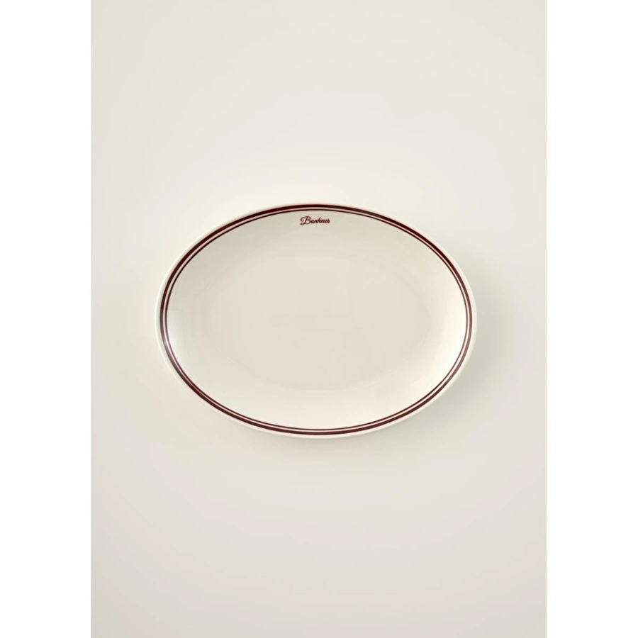 Bella Maison Bonheur Porselen Sunum Tabağı Bordo (33 Cm) Bordo