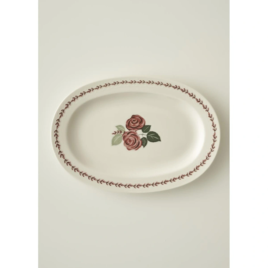 Bella Maison Rose Porselen Sunum Tabağı (30 Cm) Çok Renkli