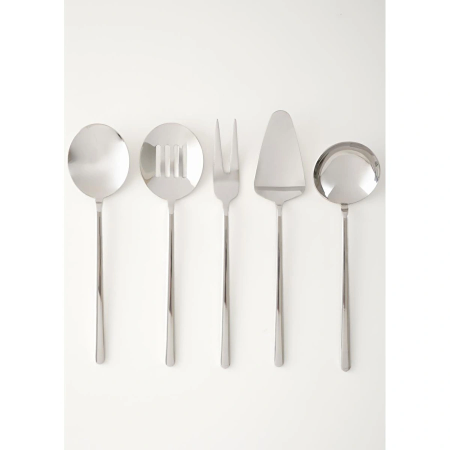 Bella Maison Siena 5 Parça Servis Seti Silver Silver