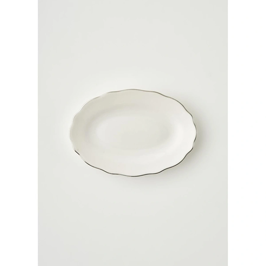 Bella Maison Victoria Porselen Sunum Tabağı Silver (25 Cm) Silver