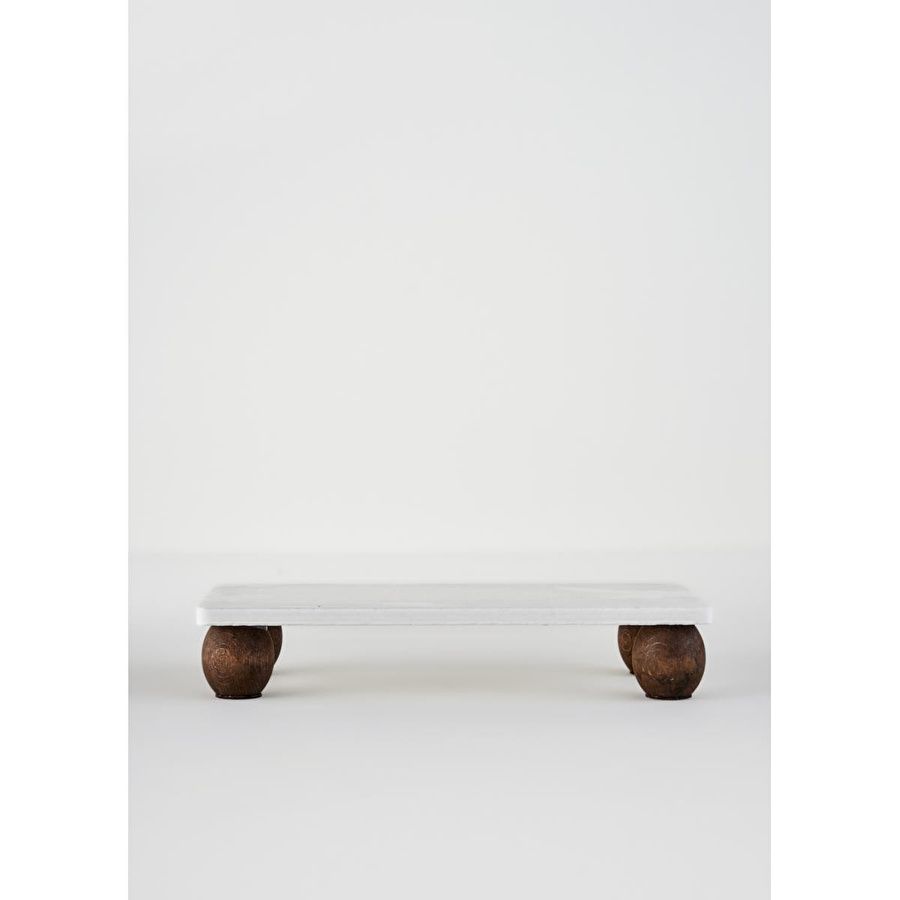 Bella Maison Olmo Mermer Dikdörtgen Sunum Standı Naturel (15x30 Cm) Naturel
