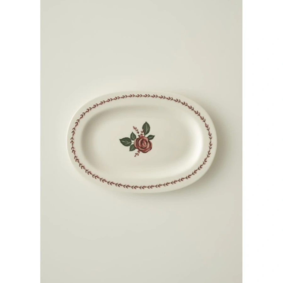 Bella Maison Rose Porselen Sunum Tabağı (25 Cm) Çok Renkli