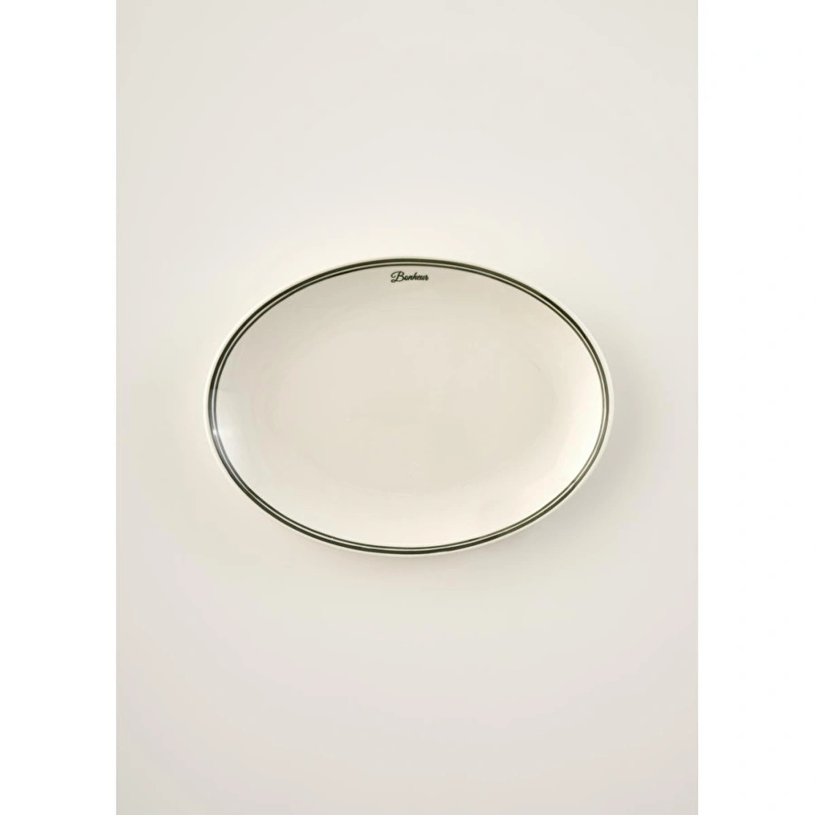 Bella Maison Bonheur Porselen Sunum Tabağı Yeşil (33 Cm) Yeşil