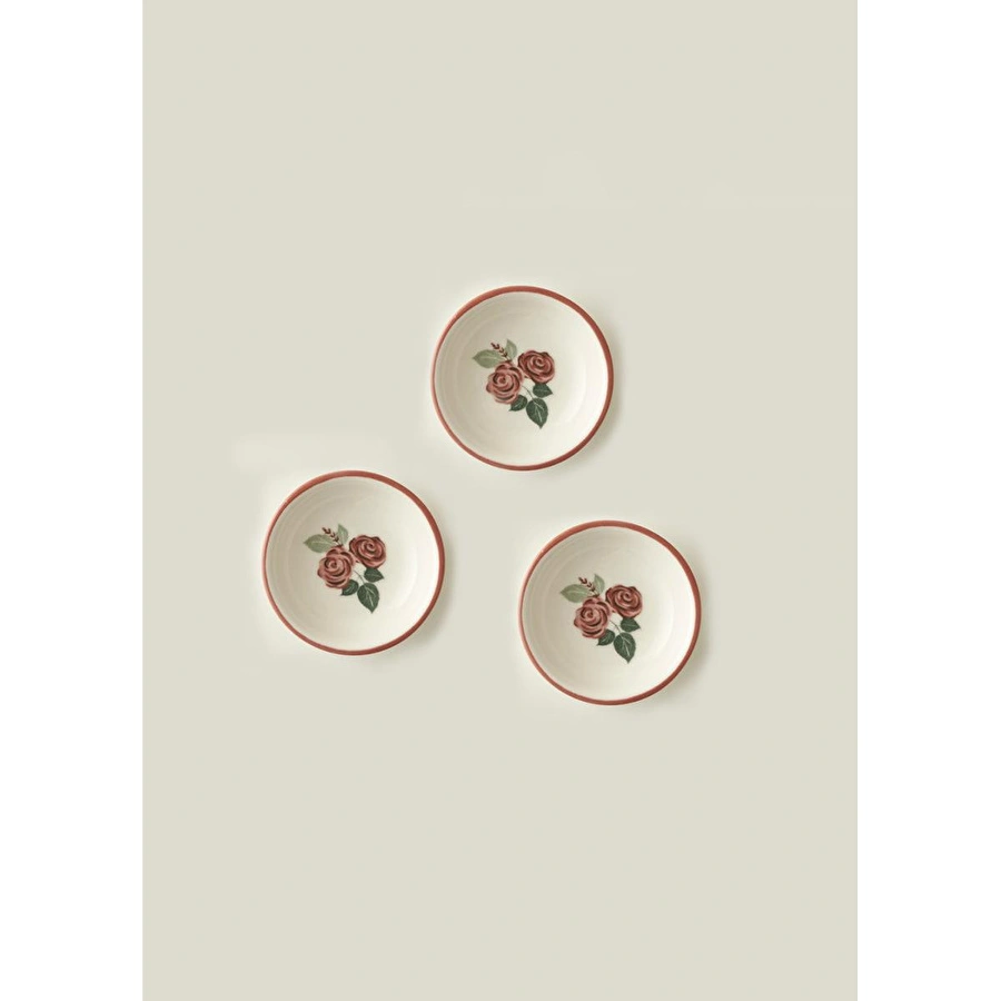 Bella Maison Rose Porselen 3'lü Kase (9 Cm)