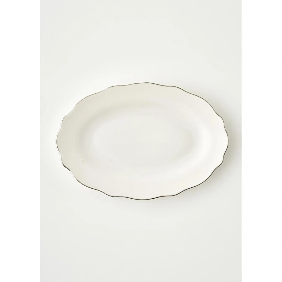 Bella Maison Victoria Porselen Sunum Tabağı Silver (30 Cm) Silver