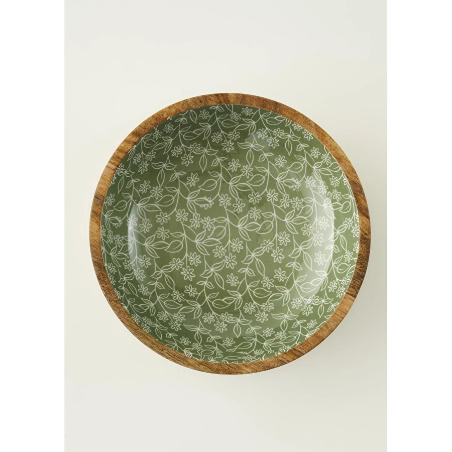 Bella Maison Floral Mango Sunum Kasesi Yeşil (30x8 Cm) Yeşil