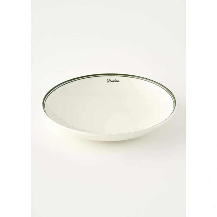 Bella Maison Bonheur Porselen Salata Kasesi Yeşil (30 Cm) Yeşil