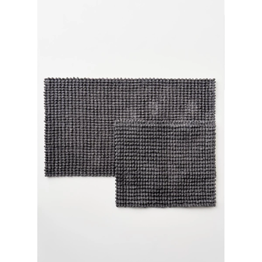 Bella Maison Cosy Paspas Takımı Antrasit (60x100 Cm) Antrasit