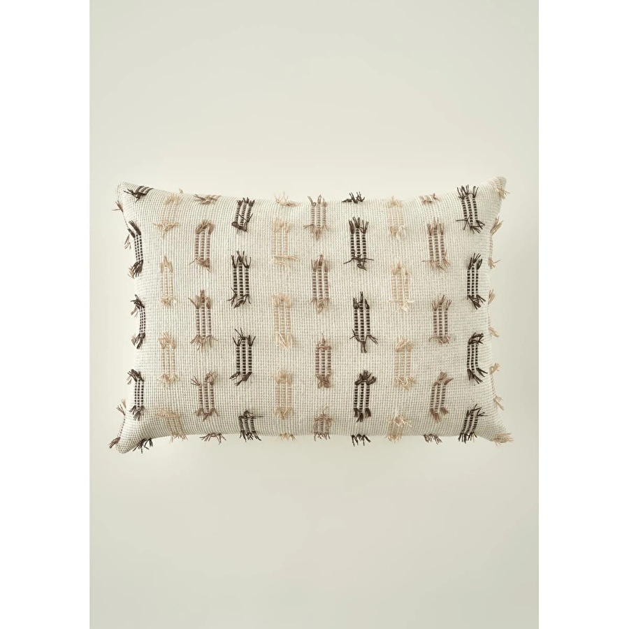 Bella Maison Stich Dekoratif Kırlent Kılıfı Bej (35x50 Cm) Bej