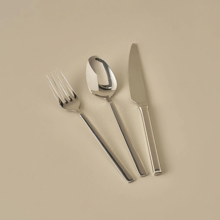 Bella Maison Premium 18 Parça 6 Kişilik Tatlı Çatal Kaşık Bıçak Takımı Silver Silver