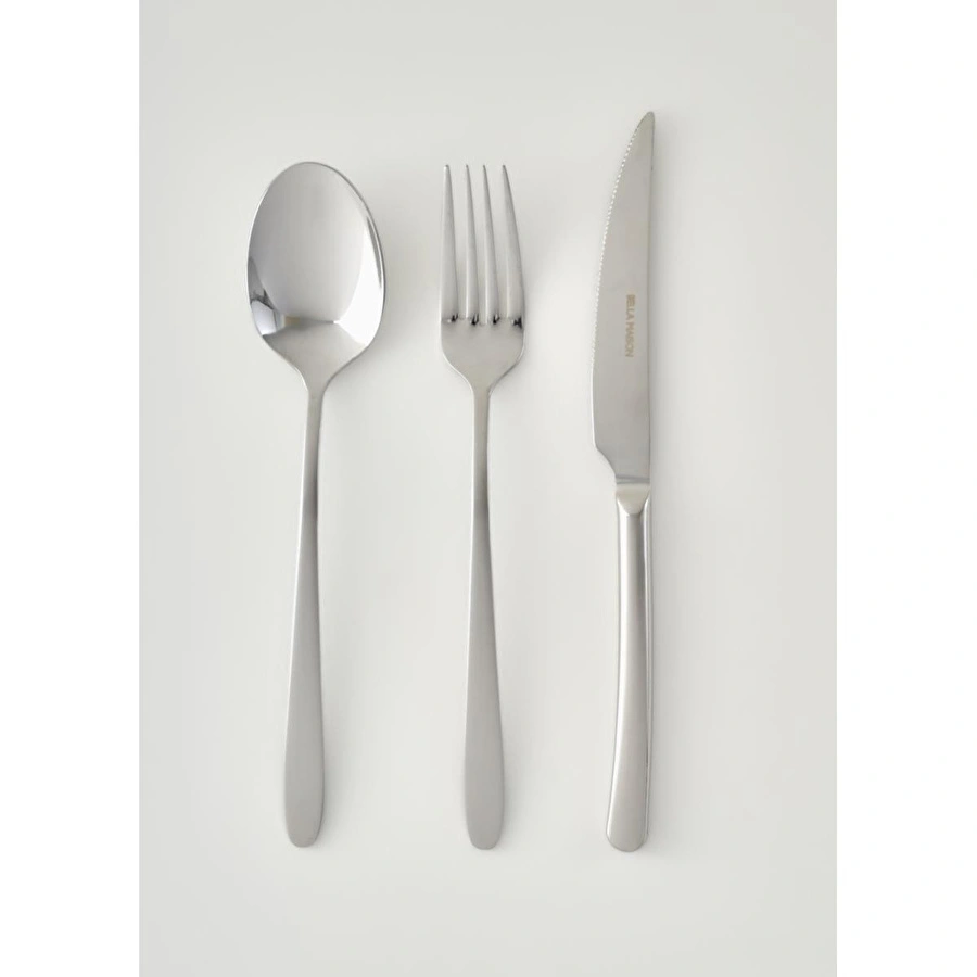 Bella Maison Floransa 18 Parça Yemek Çatal Kaşık Bıçak Seti Silver Silver
