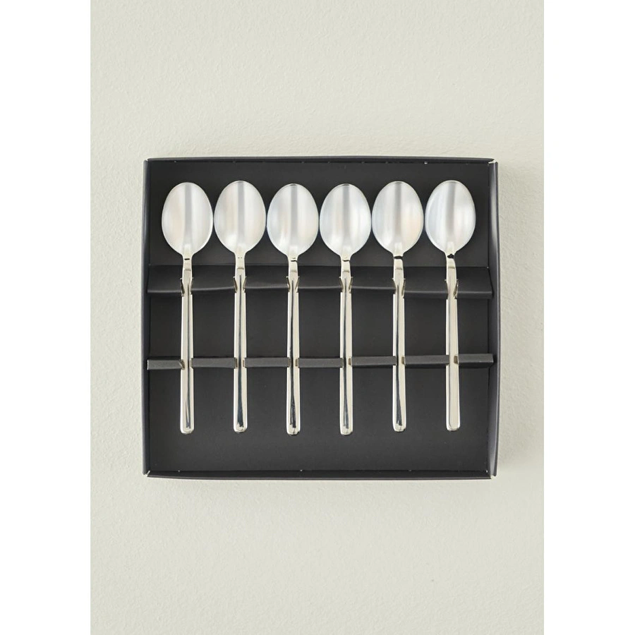 Bella Maison Milano 6'lı Çay Kaşığı Seti Silver Silver