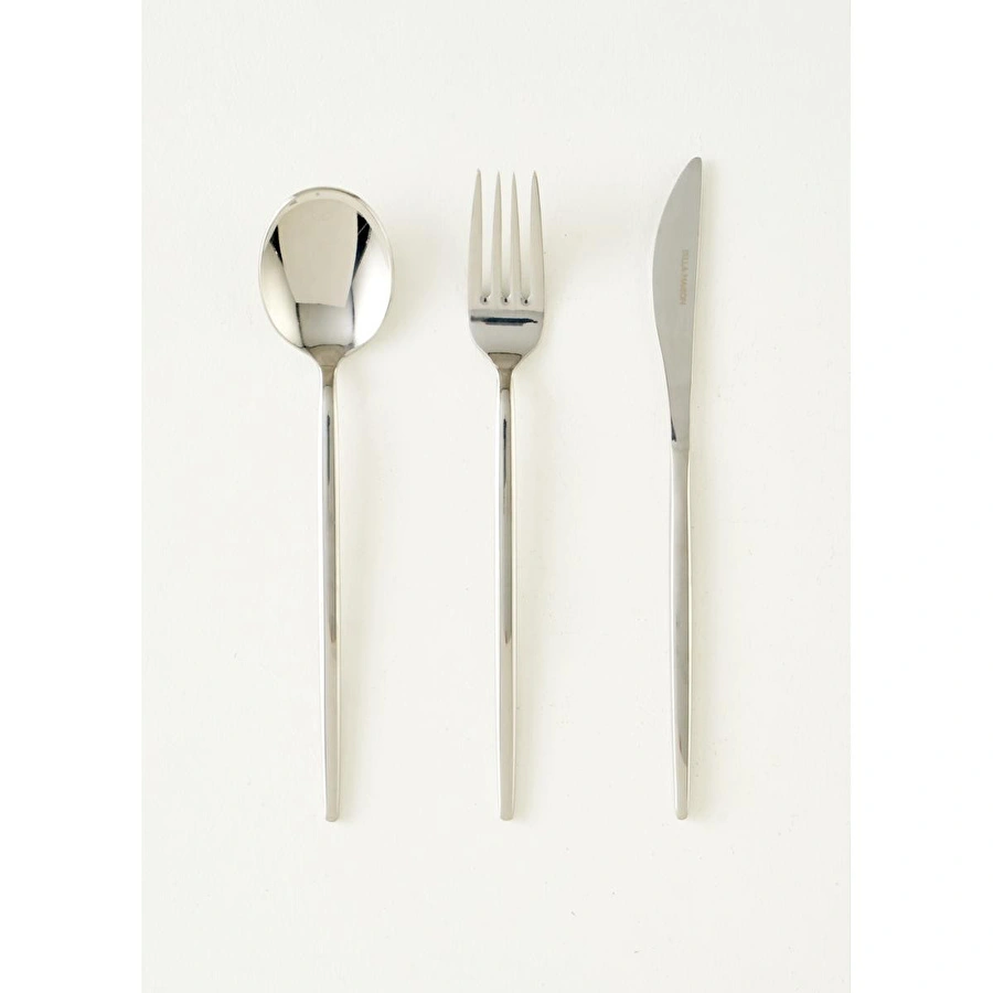 Bella Maison Siena 18 Parça Yemek Çatal Kaşık Bıçak Seti Silver Silver