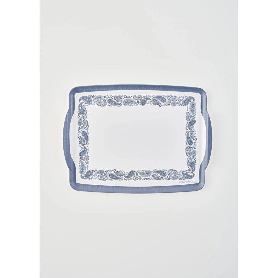 Bella Maison Paisley Melamin Tepsi Mavi (42x31 Cm) Mavi